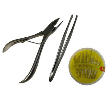 Smartchoice - Nail Clip  Eyebrow Clip & Needles Combo  - 3pcs