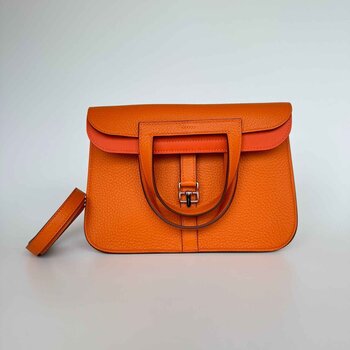 Hermes Halzan 25 Sling bag 93 Orange- # 93 Orange Picture Color
