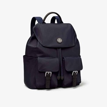 トリーバーチ Tory Burch Tory Burch Nylon Flap Backpack Women's Bag 85061 Black- # Black Picture Color