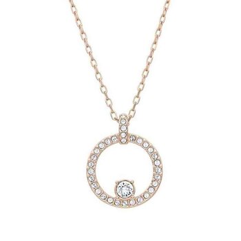 施华洛世奇  Swarovski Swarovski necklace Creativity Circle circle diamond crystal clavicle chain pendant 5202446- # rose gold Picture Color