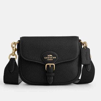 Coach Coach Shoulder Bag AMELIA Saddle Bag CP001 IMBLK Black- # Black Picture Color