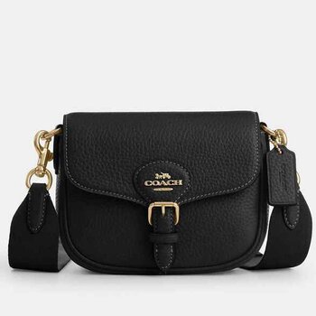 코치 Coach Coach Shoulder Bag AMELIA Saddle Bag CP001 IMBLK Black- # Black Picture Color