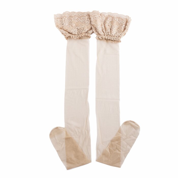 Global Select BEILEISI silicone border guard stockings lace lace ultra-thin sexy foreign trade sexy stockings cosplay - Color: Khaki Picture ColorProduct Thumbnail