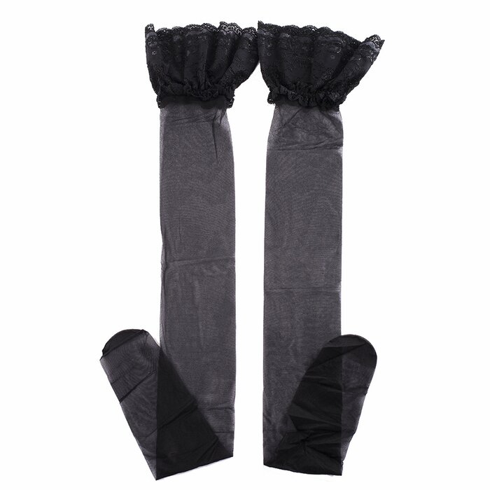Global Select BEILEISI silicone border guard stockings lace lace ultra-thin sexy foreign trade sexy stockings cosplay - Colour: Black Picture ColorProduct Thumbnail