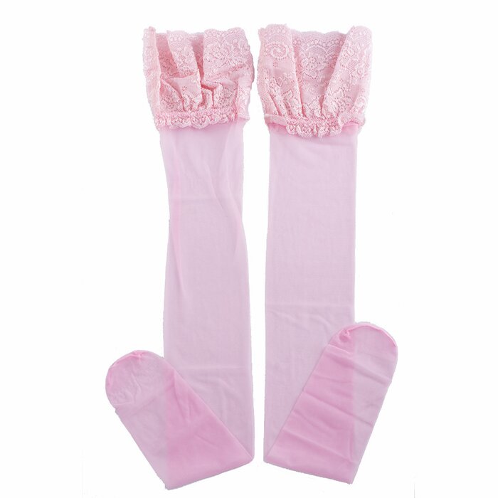 Global Select BEILEISI silicone border guard stockings lace lace ultra-thin sexy foreign trade sexy stockings cosplay - color: pink Picture ColorProduct Thumbnail