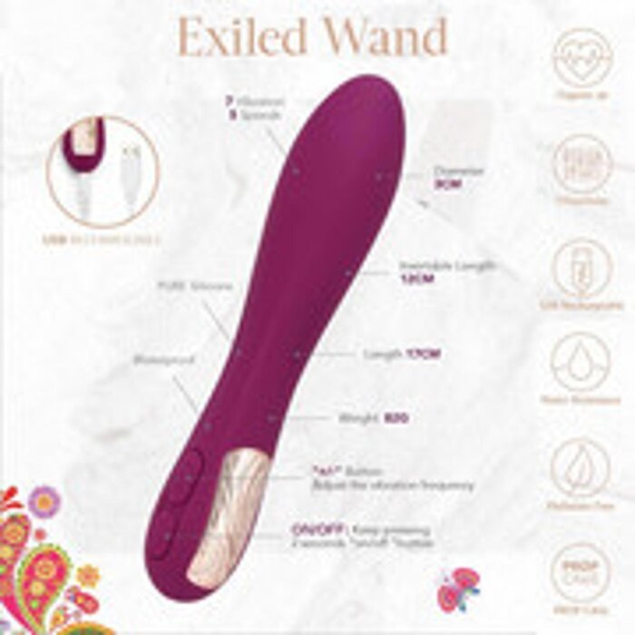 LaMome Exiled Wand G Spot Rechargeable Vibrator BF-13065-17 Fixed SizeProduct Thumbnail