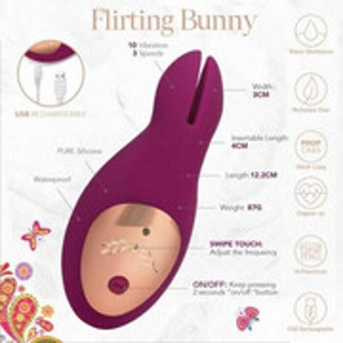 LaMome Flirting Bunny Rabbit Ears Clitoral Vibrator BF-13071-17 Fixed SizeProduct Thumbnail