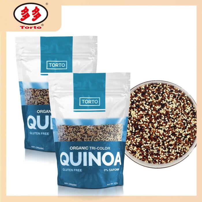 Torto [2 Packs] Organic Tri-Color Quinoa - 454g Fixed SizeProduct Thumbnail