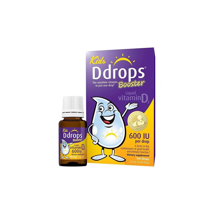 Ddrops BABY DDROPS - Liquid Vitamin D3 Booster 600IU 100 drops 2.8ml Fixed SizeProduct Thumbnail