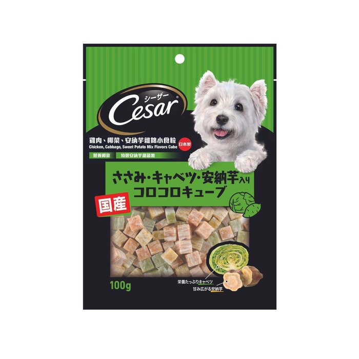 CESAR CESAR - 雞肉、椰菜、安納芋雜錦小食粒 100g Fixed SizeProduct Thumbnail