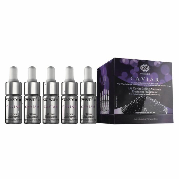 Swissde O3 Caviar Mosturizing Concentrate Serum (Anti-Wrinkling, Anti-Aging, Firming, Antioxidant) (e10ml Ampoule / 5 Ampoules per box) SW003 Fixed SizeProduct Thumbnail