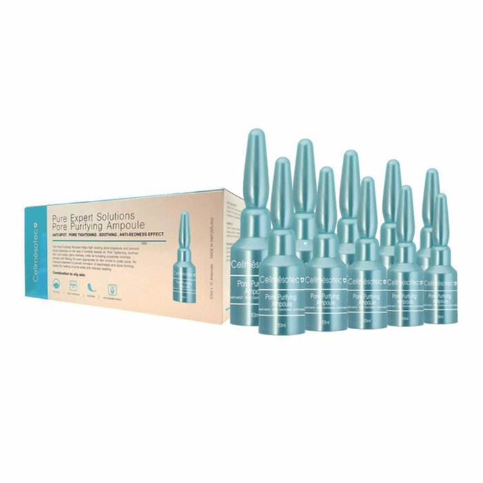 Cellmesotec Pure Expert Solutions Pore Purifying Ampoule (Exfolianes, Pore Minimizing, Anti-Redness Effect) (e3ml/Ampoule/10 Ampoules 1 Box) CM003 Fixed SizeProduct Thumbnail