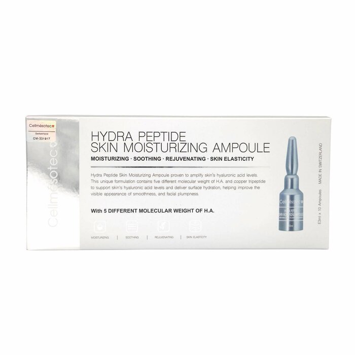 Cellmesotec Hydra Peptide Skin Moisturizing Ampoule (Moisturising, Firming, Lifting) (e3ml/Ampoule/10Ampoules per Box) CM009 Fixed SizeProduct Thumbnail