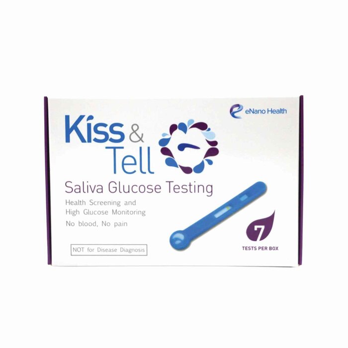 Kiss & Tell Saliva Rapid Blood Glucose Test Strips (7 individually ...