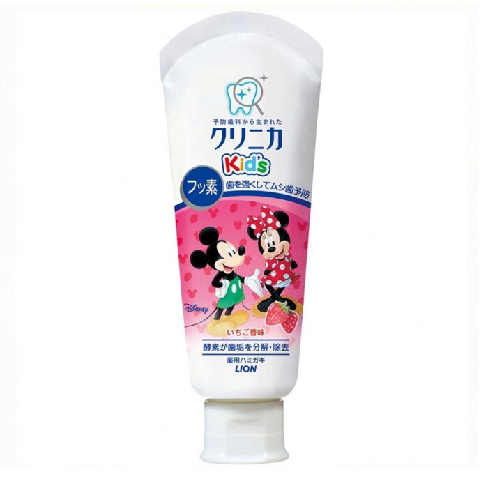 Lion LION Mickey Kid's Xylitol Toothpaste 60g Strawberry flavor (6-12 years old) Fixed SizeProduct Thumbnail