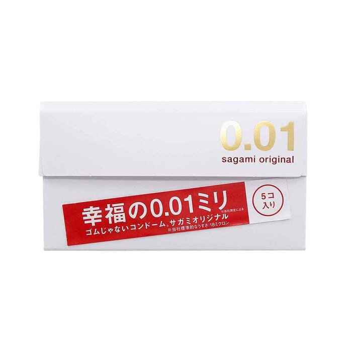 Sagami Original 0.01 5's Pack PU Condom Fixed Size Fixed Size 