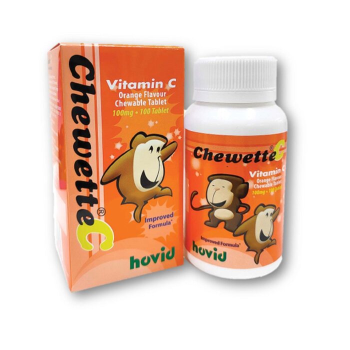 Hovid Chewette C Vitamin C tablets (Orange flavor) Fixed SizeProduct Thumbnail