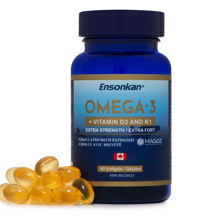 Ensonkan Omega 3, Vitamin D3 and K1 60 Softgels 60 Softgels Brain Health Envío Gratis a