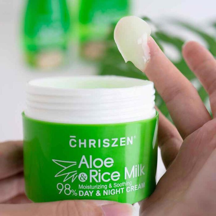 Chriszen 98% Aloe Vera & Rice Milk Day & Night Cream 50gm 50gProduct Thumbnail