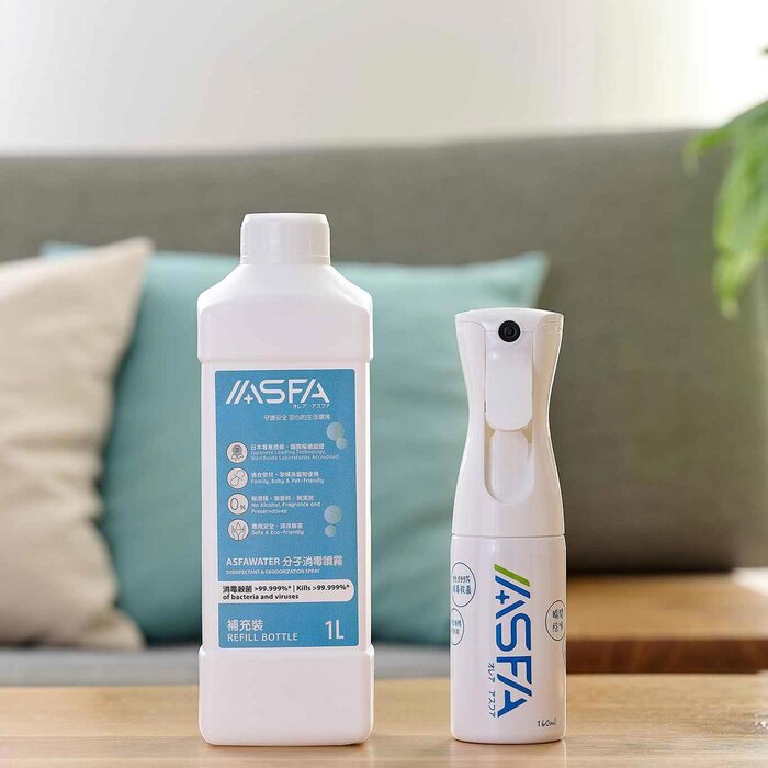 ASFAWATER Disinfectant & Deodorisation Spray │ Refill Bottle【1L】+ Spray