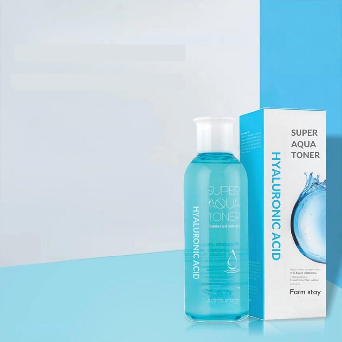 Farm Stay Hyaluronic Acid Super Aqua Toner 200ml | Strawberrynet HKEN