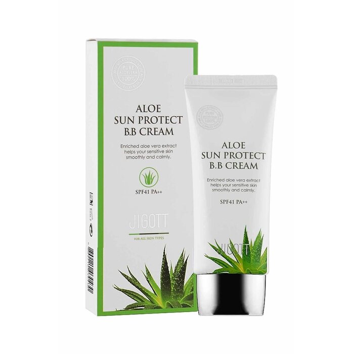 Jigott Aloe Sun Protect BB Cream 50ml 50ml BB/CC Cream Free