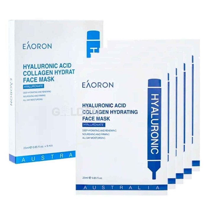 EAORON Eaoron Hyaluronic Acid Collagen Hydrating Face Mask 25ml5 Piece
