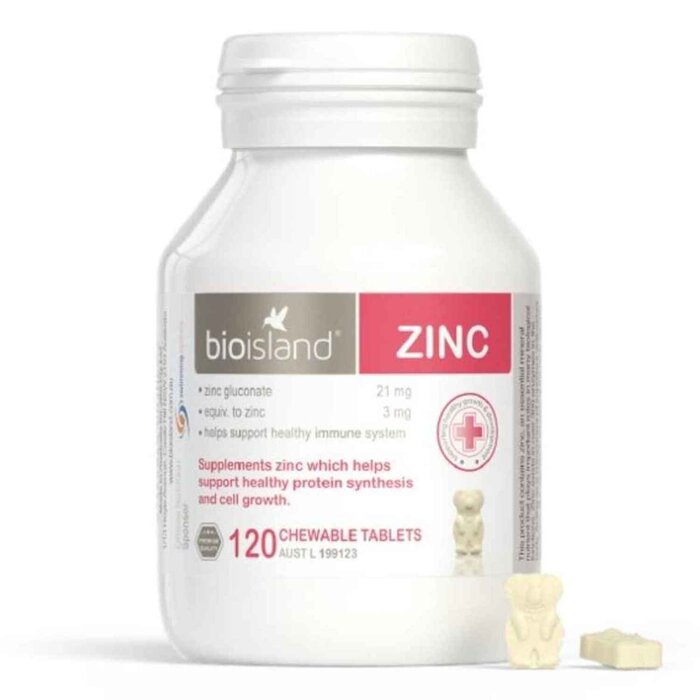 BIO ISLAND Zinc Chewable Tablets 120 TabletsProduct Thumbnail