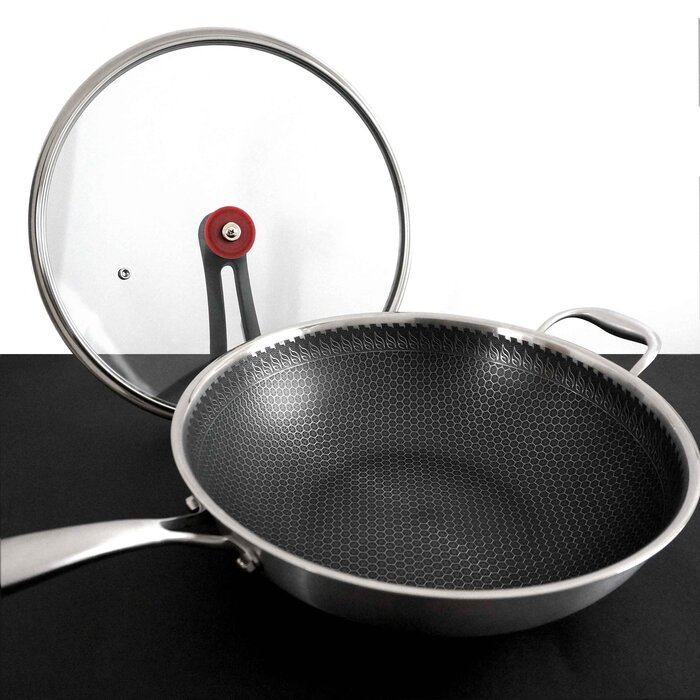 Korean Non Stick Wok 32cm ( Iron Base )