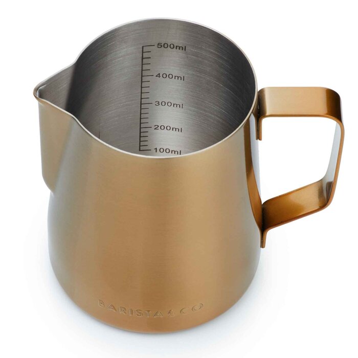 Barista & Co Stainless Steel Coffee Milk Frothing Jug & Pitcher 600ml