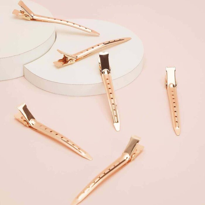 KITSCH Styling Hair Clips, Rose Gold 6pc Accessories Free Worldwide