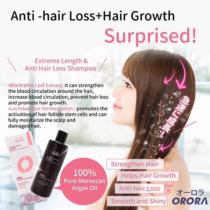 ORORA Extreme Length & Anti Hair Loss Shampoo 300ml Fixed alle