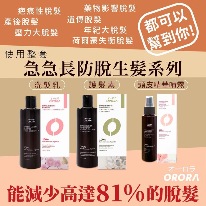 ORORA Extreme Length & Anti Hair Loss Shampoo 300ml Fixed alle