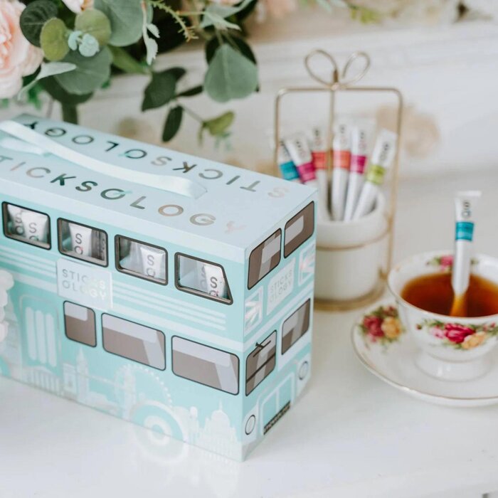 Sticksology Deluxe Assorted Tea Stick Box Set - London Buses (Tiffany Blue) 50 piecesProduct Thumbnail