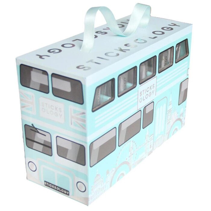 Sticksology Deluxe Assorted Tea Stick Box Set - London Buses (Tiffany Blue) 50 piecesProduct Thumbnail