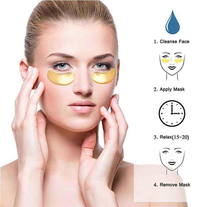 AL'IVER Crystal Collagen Gold Powder Eye Mask 10 pairs - Cuidado de ...