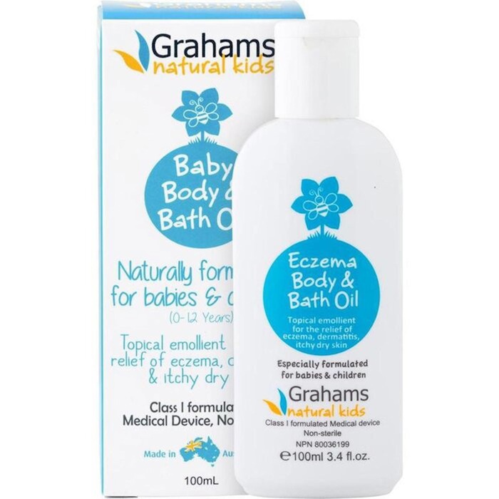 Grahams Natural Alternatives Baby Eczema Body/Bath Oil 100ml, fixed