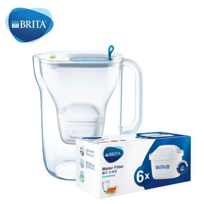 Water filter jug BRITA Style Cool Blue, 2.4 l + water filter BRITA