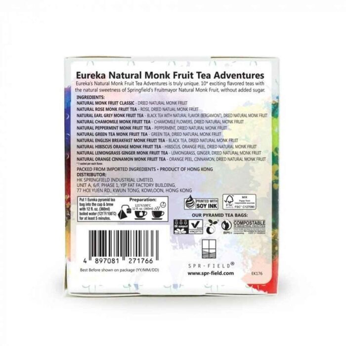 Eureka Natural Monk Fruit Tea Adventures (10types tea series) 2g x 10pcs Others Бесплатная