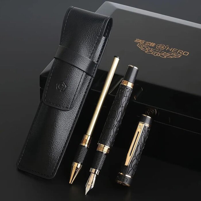 Hero HERO 8101 Sandalwood 12K Fountain Pen (Black) Fixed Size