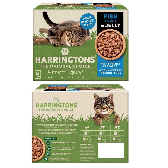 Harringtons The Natural Choice Fish Fillets in Jelly 12x85g - Food ...