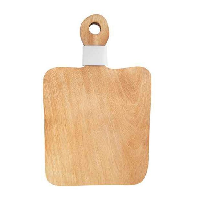 Truefun Square Wood Cutting Board with Handle (9 x 14