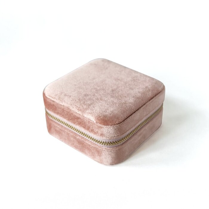 eclater jewellery Velvet Jewellery Travel Organiser Case, Pink 10 x 10