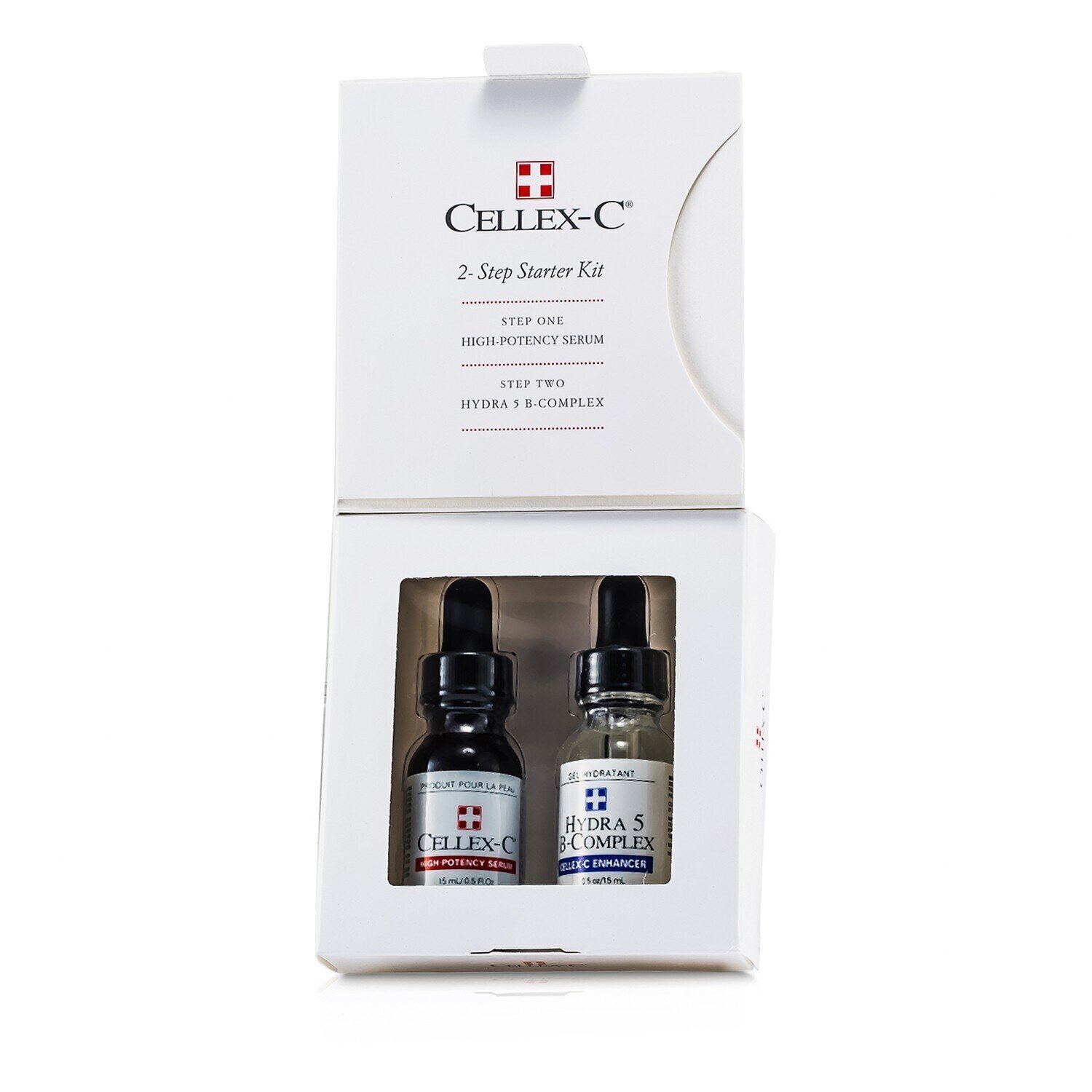 Cellex-C High Potency Serum 2 Step Starter Kit: High Potency Serum + Hydra 5 B-Complex 2x15ml/0.5oz