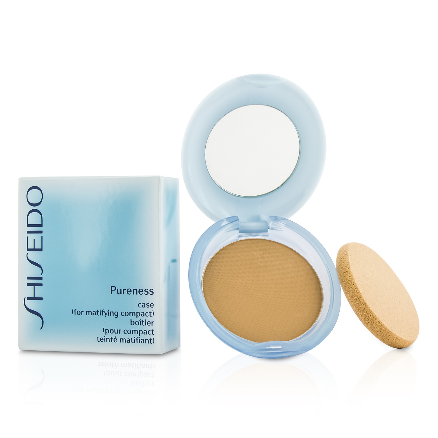 Shiseido Pureness קרם בסיס קומפקטי לאפקט עור מאט SPF16 (מילוי + מארז) 11g/0.38oz