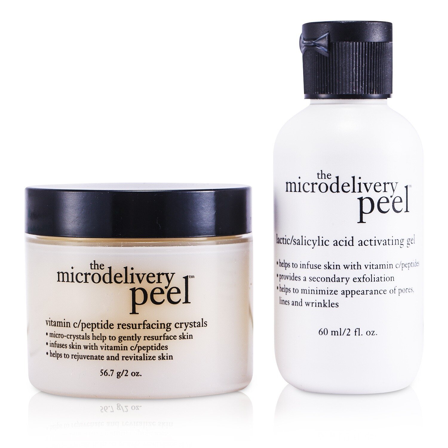 Philosophy The Microdelivery Peel: Lactic/Salicylic Acid Activation Gel + Vitamin C Resurfacing Crystal 2pcs