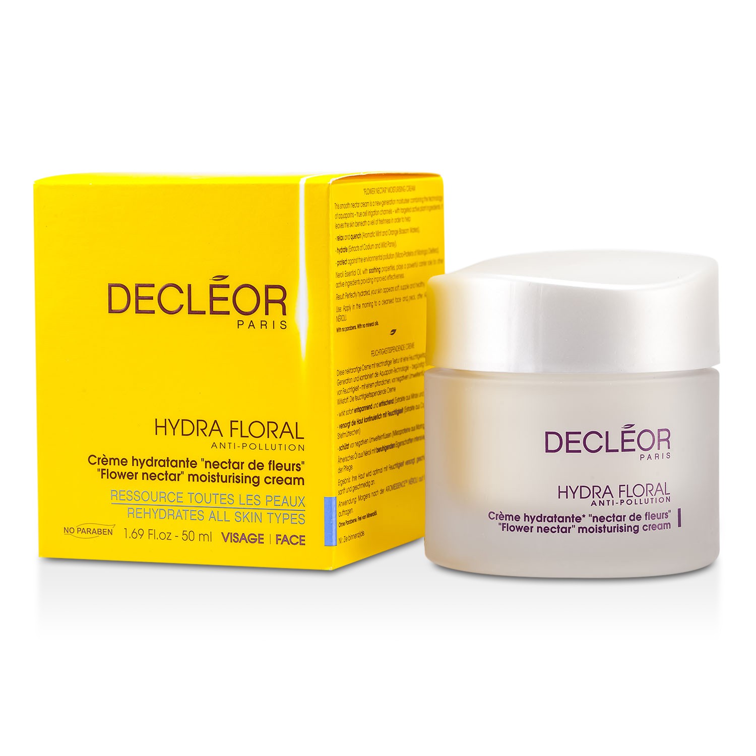 Decleor ครีมมอยซ์เจอไรเซอร์ต่อต้านมลภาวะจากน้ำเกสรดอกไม้ Hydra Floral 50ml/1.7oz