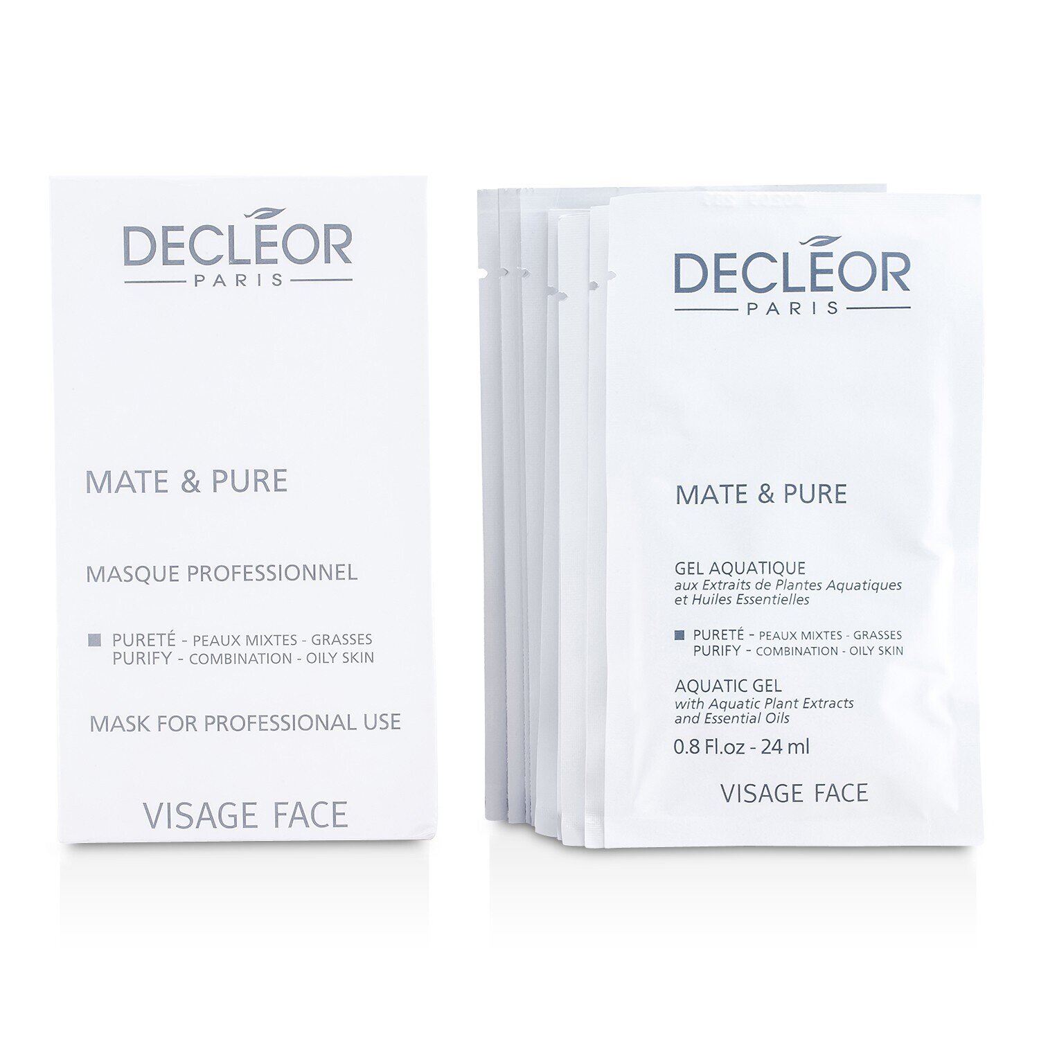 Decleor Mate & Pure Mask Vegetal Powder - Combination to Oily Skin (Salon Size) 10x5g