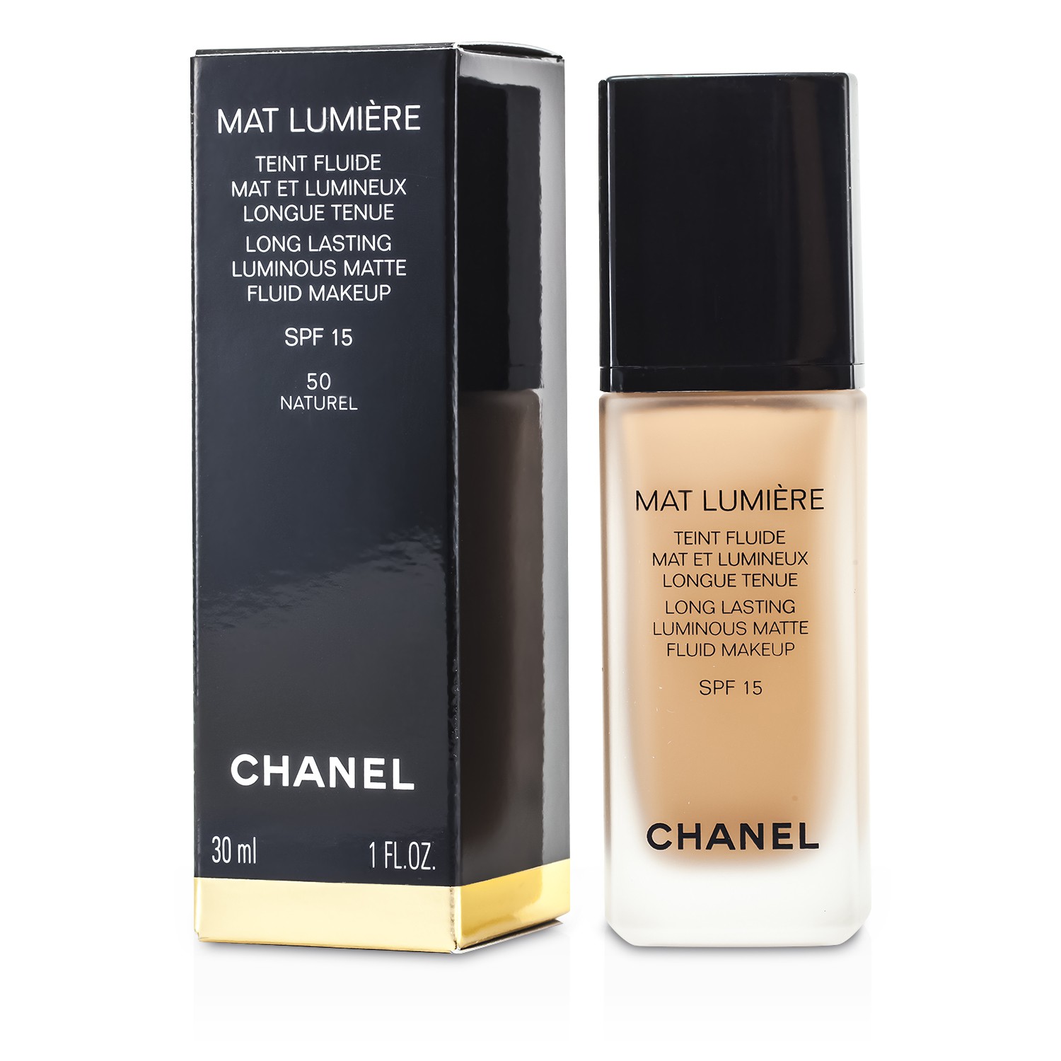 Chanel Mat Lumiere გამძლე მბზინავი მქრქალი თხევადი მაკიაჟი SPF 15 30ml/1oz