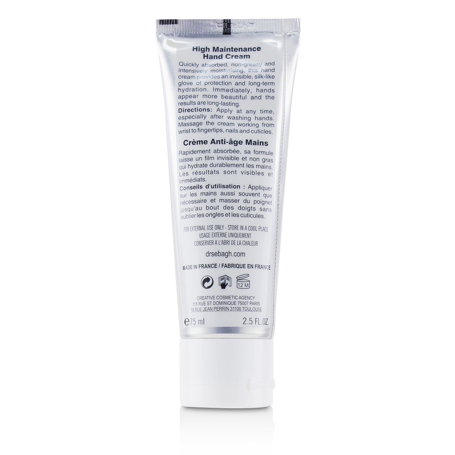 Dr. Sebagh High Maintenance Hand Cream 75ml/2.5oz